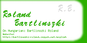 roland bartlinszki business card